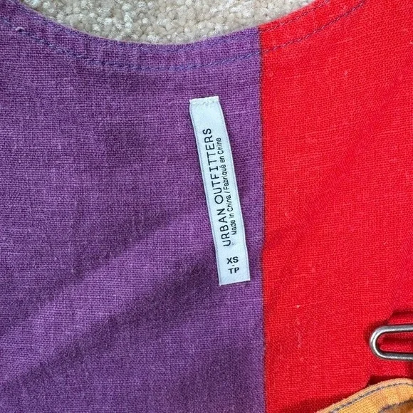 URBAN OUTFITTERS Overalls Women's XS Colorful Linen Jumpsuit - Picture 7 of 12